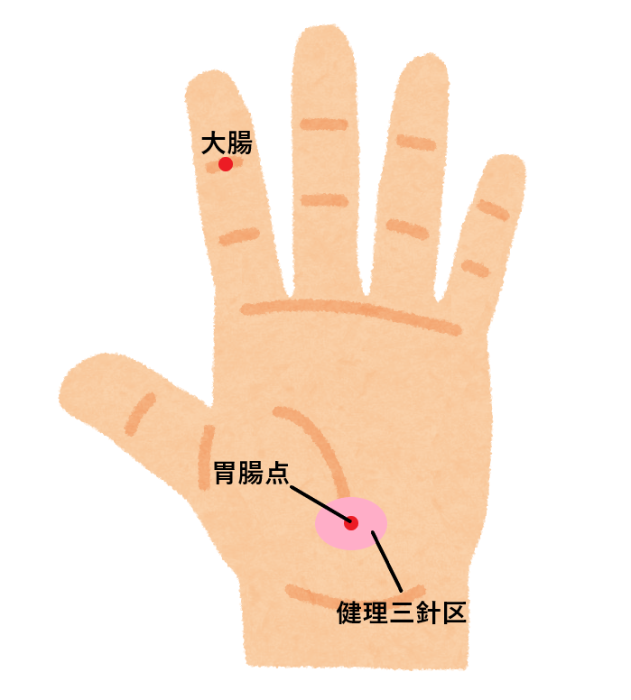 ツボ13：胃腸が弱い
